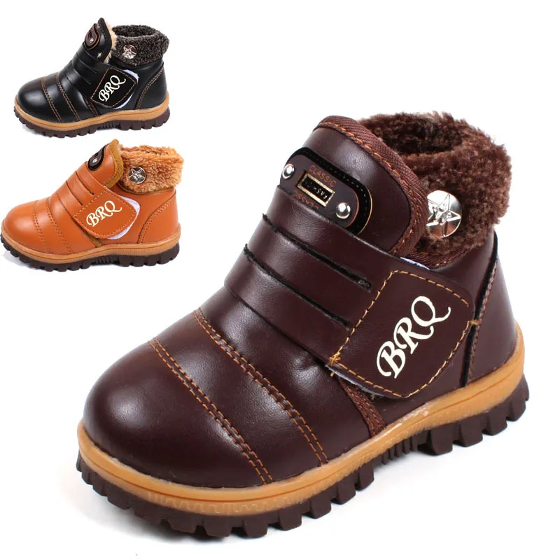 New Design Winter Baby Boys Girls Cowhide Leather Shoes